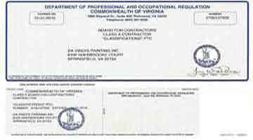 Davinci's Contractor License